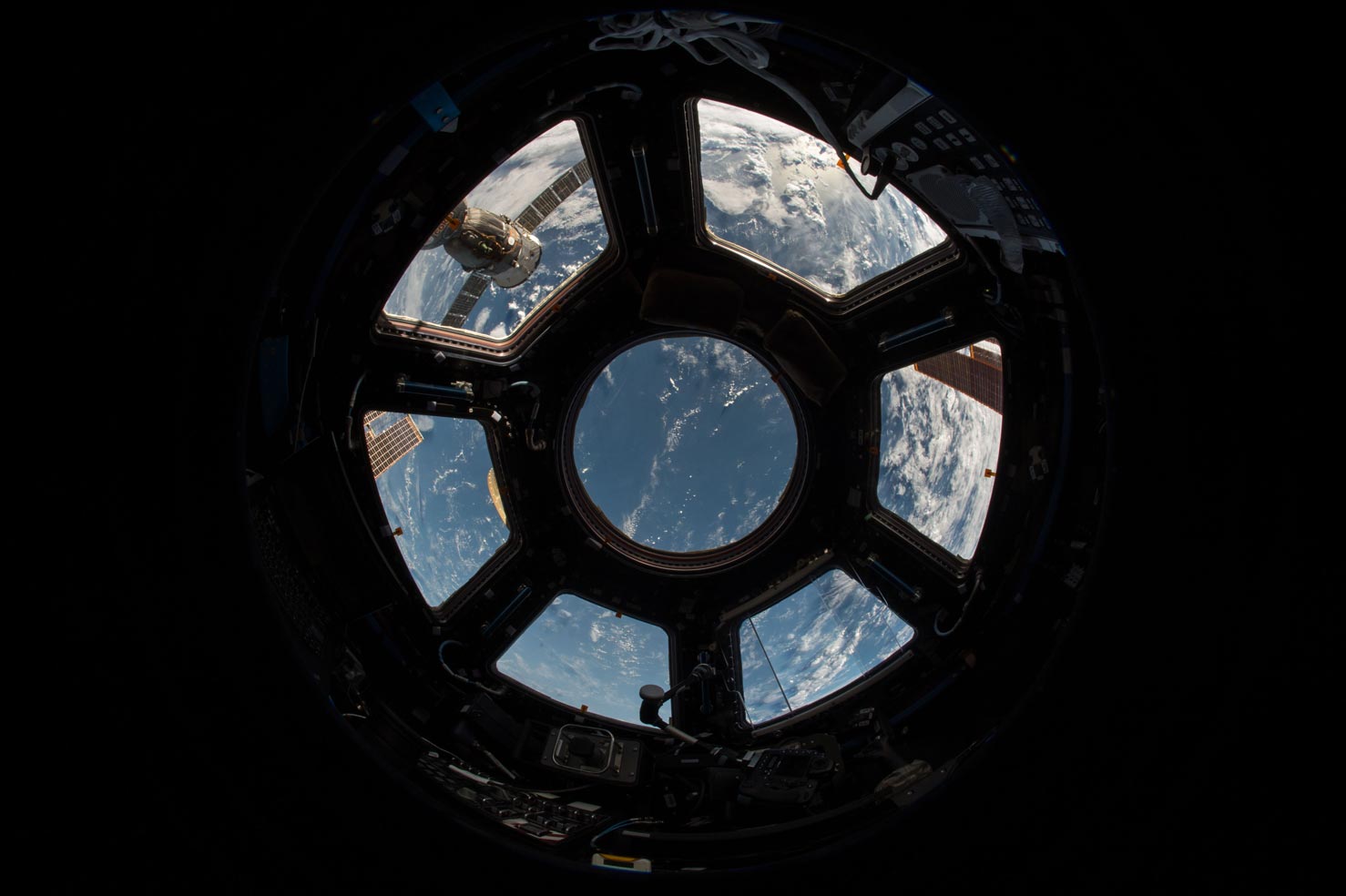 view on earth from a spaceship