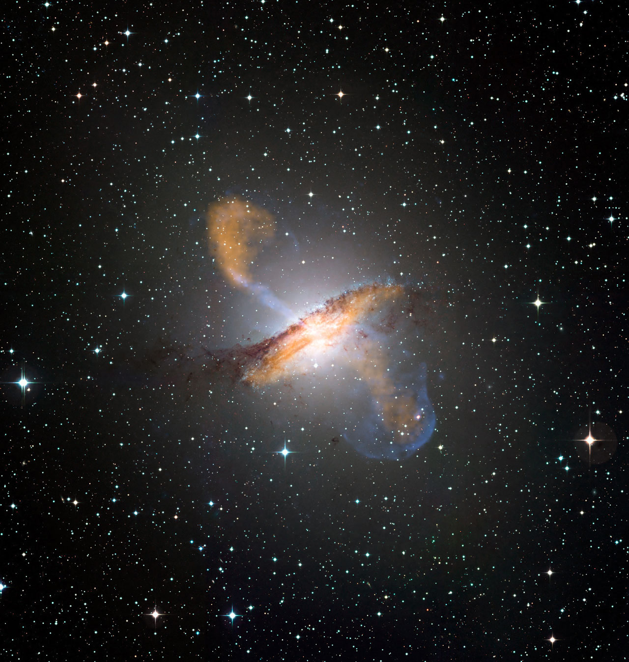 supermassive black hole in the nearby galaxy of Centaurus